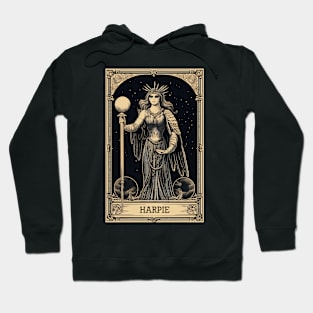 Harpie Tarot Card Vintage Artwork Hoodie